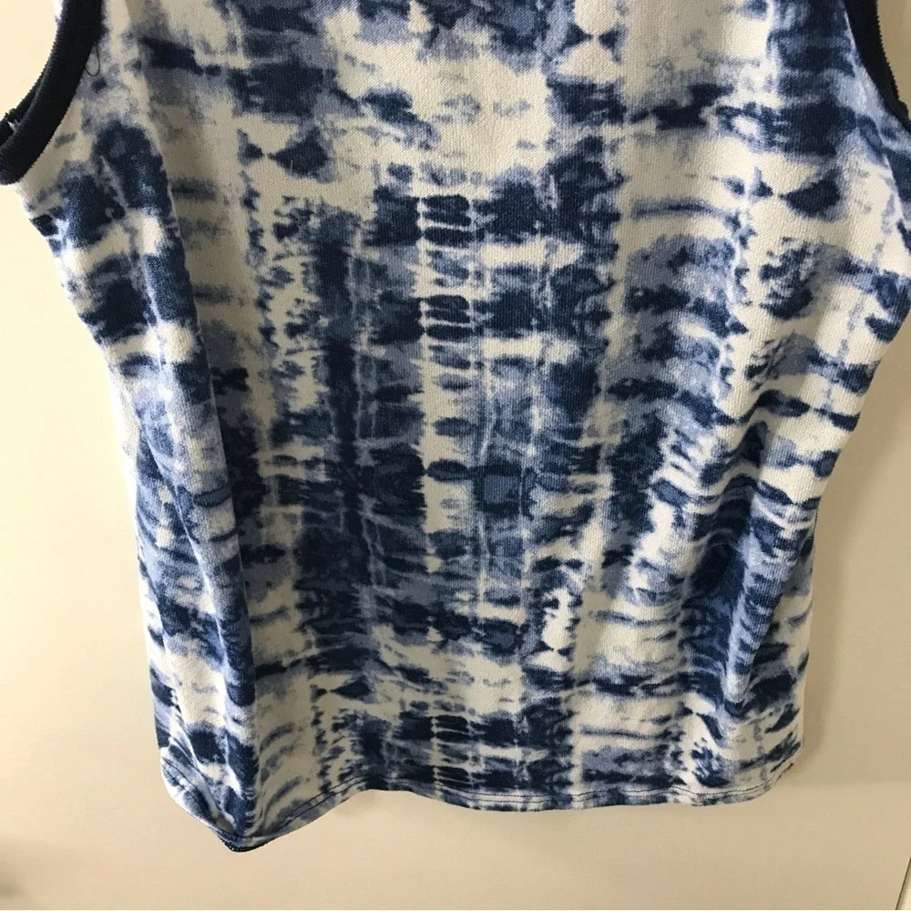3/$15 lucky brand blue white tiedye pajama tank top size L
